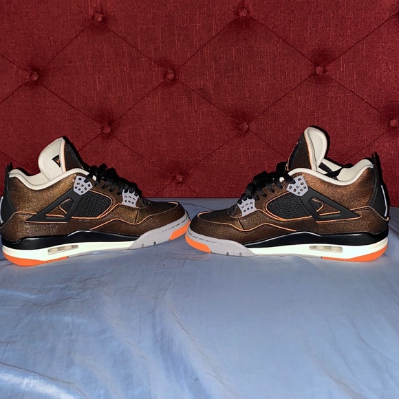 Starfish Orange Jordan 4's Jordan Retro Orange And White Nike